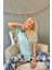 Mint Florado Exclusive Önden Düğmeli Kısa Kollu Kadın Pijama Takımı 3