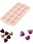 Kalp Çikolata ve Buz Kalıbı - 15 Hazneli, Pratik, Esnek Yapılı ve Çok Yönlü - Kalp Tasarımlı Buz Küpü Kalıbı (Soft Pembe) 1