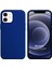 Apple iPhone 12 Için Kılıf Liquid Lansman Silikon Lacivert [Apple iPhone 12 ile Uyumlu Kılıf - Lacivert] 1
