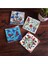 Çini Sanatı Lale, Balık, Yelkenli Gemi Taş Bardak Altlığı Seti - 4 Parça - Dekoratif, Rustik Mutfak Aksesuarı, 10X10 Cm, Kaydırmaz Tabanlı, Şık ve Dayanıklı SC221 1