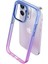 Labs Apple iPhone 14 Pro Max Air Bumper Rainbow Kılıf Darbe Önleyici Arkası Şeffaf Gökkuşağı Kapak (Pembe Mavi) 2