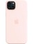 Apple iPhone 15 Plus Için Magsafe Özellikli Silikon Kılıf - Uçuk Pembe 2