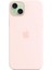Apple iPhone 15 Plus Için Magsafe Özellikli Silikon Kılıf - Uçuk Pembe 3