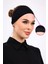 Kaymaz Bandana Siyah Kaymayan Silikonlu Geçme Tesettür Bone - Sportif Saç Bandı 1