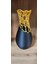 Şık Dekoratif Modern Siyah-Gold Vazo 18 cm 3