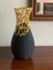 Şık Dekoratif Modern Siyah-Gold Vazo 18 cm 5