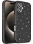 Apple iPhone 16 Plus Kılıf Kamera Korumalı Simli Lüks Sln Koton Kapak - Siyah 1