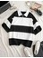 Unisex Çizgili Yarım Fermuarlı Polo Yaka T-Shirt 1
