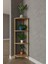 4 Katlı Köşe Raf – 29X29X105 cm – Ahşap Görünümlü Dekoratif Açık Kitaplık 2
