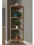 4 Katlı Köşe Raf – 29X29X105 cm – Ahşap Görünümlü Dekoratif Açık Kitaplık 4