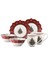 Toy's Delight Kırmızı 2 Kişilik Kahvaltı Seti - Premium Porselen Noel Koleksiyonu 6 Parça 1