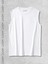 Erkek Pamuklu Antrenman Sporcu Atleti Oversize Kolsuz T-Shirt 4