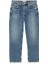 Yüksek Bel Düz Kesim Kısa Jean - Mavi 1