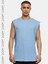 Erkek Pamuklu Antrenman Sporcu Atleti Oversize Kolsuz T-Shirt 1