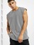 Erkek Pamuklu Antrenman Sporcu Atleti Oversize Kolsuz T-Shirt 1