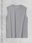 Erkek Pamuklu Antrenman Sporcu Atleti Oversize Kolsuz T-Shirt 4