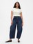 Kadın Lacivert Mid Rise Easy Horseshoe Jean Pantolon 5