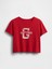 Kadın Kırmızı %100 Organik Pamuk Vintage Soft Crop T-Shirt 2
