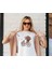 Çiçekli Bisiklet Baskılı Özel Tasarım Oversize Tshirt 1