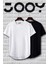 Unisex Siyah Beyaz Oval Kesim Tshirt 2'li Set 1