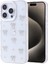 Apple iPhone 15 Pro Kılıf Kabartmalı Desenli Simli Şeffaf A+ Kalite Kapak 1