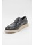226825 Erkek Casual Ayakkabı - Siyah Croco Deri 3