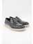 226825 Erkek Casual Ayakkabı - Siyah Croco Deri 4
