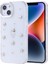 Apple iPhone 13 Kılıf Kabartmalı Desenli Simli Şeffaf A+ Kalite Kapak 1