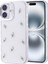 Apple iPhone 16 Kılıf Kabartmalı Desenli Simli Şeffaf A+ Kalite Kapak 1