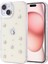 Apple iPhone 15 Kılıf Kabartmalı Desenli Simli Şeffaf A+ Kalite Kapak 1