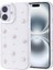 Apple iPhone 16 Kılıf Kabartmalı Desenli Simli Şeffaf A+ Kalite Kapak 1