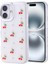 Apple iPhone 16 Plus Kılıf Kabartmalı Desenli Simli Şeffaf A+ Kalite Kapak 1
