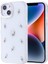 Apple iPhone 14 Kılıf Kabartmalı Desenli Simli Şeffaf A+ Kalite Kapak 1