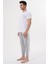 Mecit 4000 Beyaz Gri Erkek Büyük Beden Pijama Takımı 3
