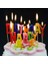 Happy Bırthday Renkli Pasta Mumu Doğum Günü Dekoratif Pasta Mumu Kapalı Paket 4