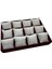 Yerli Üretim Tokyo Model Süet Kumaş Bordo -Beyaz Renk 34/24 cm Yastıklı Saat ve Takı Kutusu 2