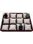 Yerli Üretim Tokyo Model Süet Kumaş Bordo -Beyaz Renk 34/24 cm Yastıklı Saat ve Takı Kutusu 3