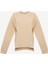 Dikiş ve Yırtmaç Detaylı Bisiklet Yaka Sweatshirt 4