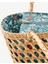 Desen Kumaş Astarlı Rattan Çanta 4