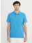 Polo Yaka Jakarlı Koyu Mavi Erkek T-Shirt ACE091252298_KMV 2