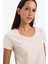 Regular Fit V Yaka Basic Düz Kısa Kollu Tişört K1507AZ25SM 4