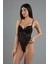 Siyah Ip Askılı Dantelli B Cup Body 5081 3