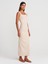 91460 Kare Yaka Midi Elbise-Bej 4