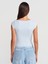 31809 Kayık Yaka Fitilli T-Shirt-Açık Mavi 2