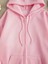 Pembe 3 Iplik Fermuarlı Kapüşonlu Hırka Ceket 3