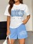 Brooklyn 1898 Baskılı Oversize T-Shirt Şort Alt Üst Takım 2