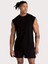 Erkek Pamuklu Antrenman Sporcu Atleti Oversize Kolsuz T-Shirt 1