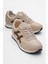 Anorak Bağcıklı Kadın Spor Ayakkabı Bej Kahve 1