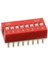 5 Adet 8 Pin Dıp Switch Kırmızı On‑off 2.54 mm Pcb 2