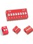 5 Adet 8 Pin Dıp Switch Kırmızı On‑off 2.54 mm Pcb 3